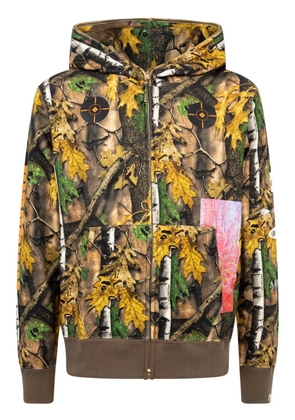 A BATHING APE® Forest Camo Wide full-zip hoodie - Brown