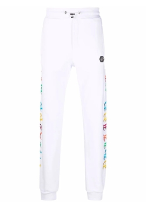 Philipp Plein Gothic Plein logo track pants - White