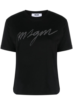MSGM logo-appliqué cotton T-shirt - Black