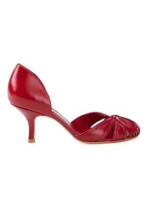 Sarah Chofakian round-toe 70mm pumps - Red