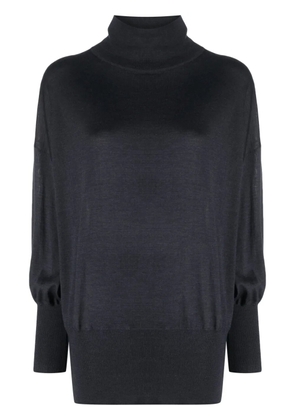 Brunello Cucinelli roll-neck knitted jumper - Blue