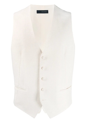 Tagliatore knitted waistcoat - White