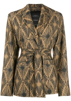 Canessa geometric sunburst print blazer - Neutrals
