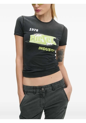 Diesel sequin-graphic T-shirt - Grey