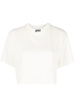 Heron Preston embroidered-logo cropped T-shirt - White