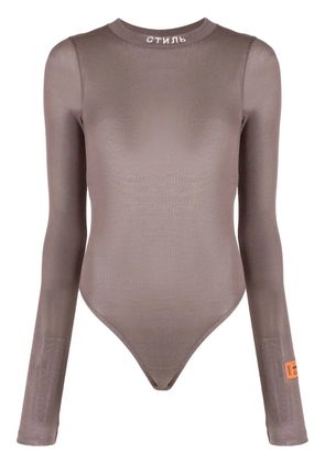 Heron Preston logo-patch long-sleeve top - Grey