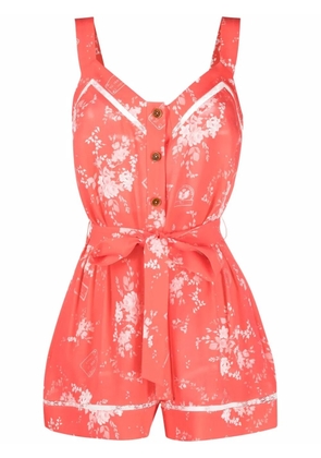 Ulyana Sergeenko Georgette crepe jumpsuit - Red