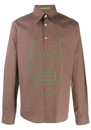 Walter Van Beirendonck Pre-Owned 2003/04's Pixidust checked shirt - Brown