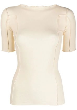 Baserange Omato stretch-organic cotton top - Neutrals