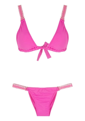 Amir Slama tie-fastening triangle bikini set - Pink
