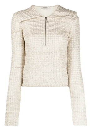 Nanushka Leiko dribbled ribbon top - Neutrals