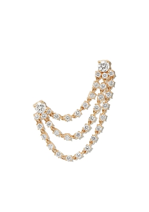 Anita Ko 18kt yellow gold chain-detail diamond earring