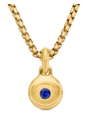 David Yurman 18kt yellow gold Evil Eye sapphire amulet (14.5mm)