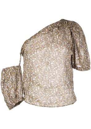 MARANT ÉTOILE asymmetric floral-print blouse - Multicolour