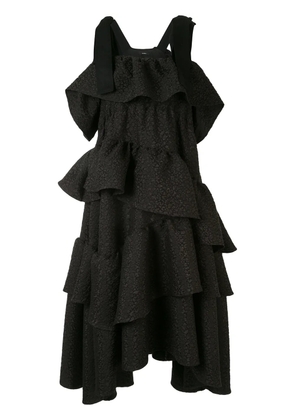 Goen.J tiered midi dress - Black