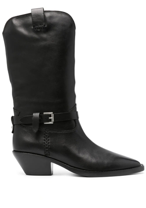 Ash Duran 55mm leather boots - Black