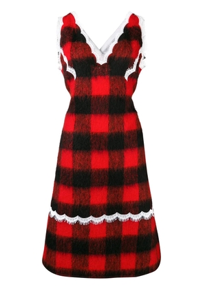 Calvin Klein check apron dress - Black