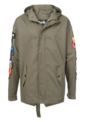 Haculla Hacmania patch hooded coat - Green