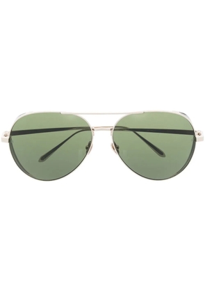 Linda Farrow pilot-frame tinted sunglasses - Silver