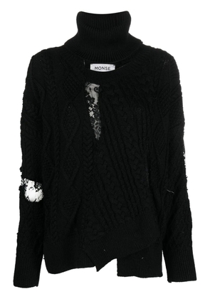 Monse cable-knit jumper - Black