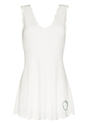Marysia Venus scalloped minidress - White