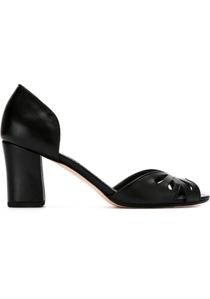 Sarah Chofakian peep toe pumps - Black