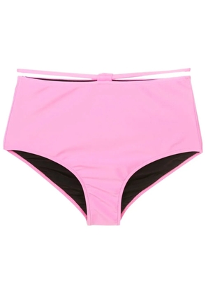 Gloria Coelho string-detail high-rise bikini briefs - Pink
