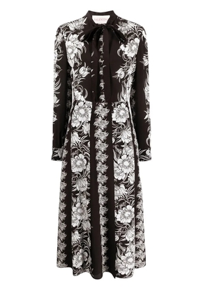 Valentino Garavani floral-print silk maxi dress - Brown