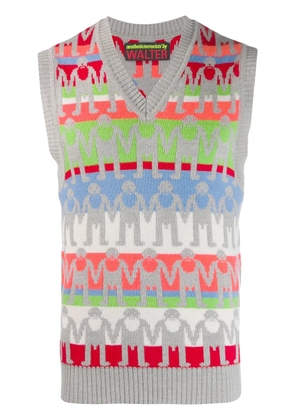 Walter Van Beirendonck Pre-Owned 2003/04's Pixidust intarsia vest - Grey