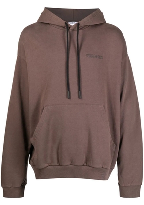 COUNTY OF MILAN Tempera Cross Over hoodie - Brown