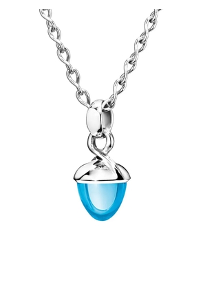 TAMARA COMOLLI 18kt white gold Swiss Topaz Mikado Bouquet pendant necklace