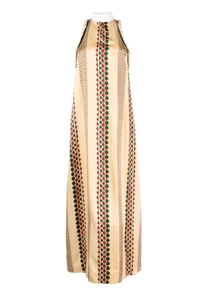 Wales Bonner pearl-embellished cotton dress - Neutrals