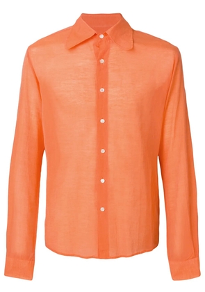 Walter Van Beirendonck Pre-Owned 2000s embroidered lettering shirt - Orange