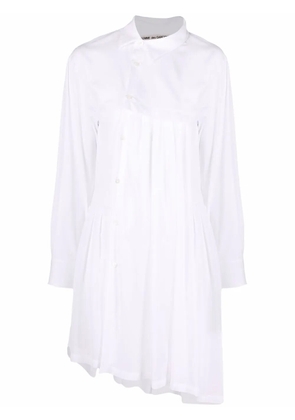Comme Des Garçons asymmetric pleated shirt - White