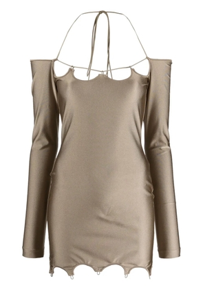 The Attico Lyna off-shoulder minidress - Green