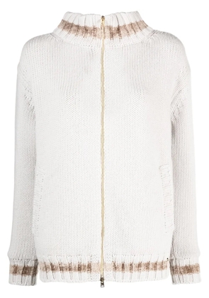 Herno striped wool cardigan - Grey