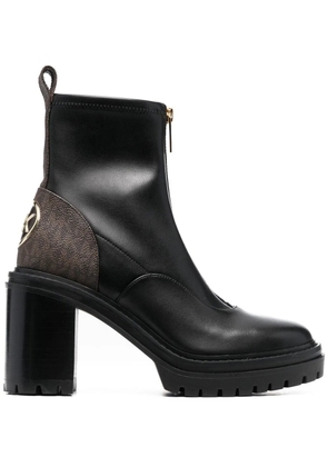 Michael Michael Kors logo-print 90mm leather ankle boots - Black