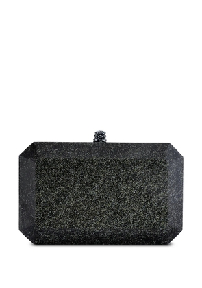 Tyler Ellis medium Perry glitter medley acrylic clutch bag - Black