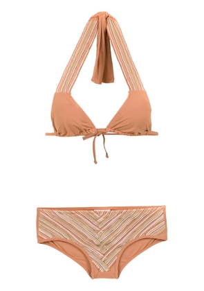 Amir Slama lace up bikini - Neutrals