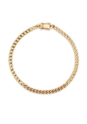 Ef Collection 14kt yellow gold diamond curb chain bracelet