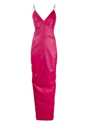 Rick Owens rear-slit fitted long dress - Pink