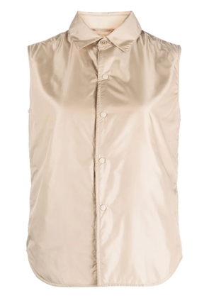 ASPESI shimmer press-stud fastening gilet - Neutrals