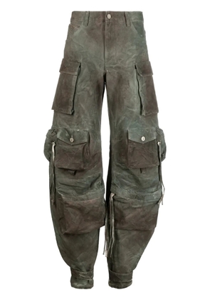 The Attico camouflage cargo jeans - Green