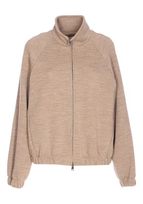 Max Mara zip-up sweatshirt - Neutrals