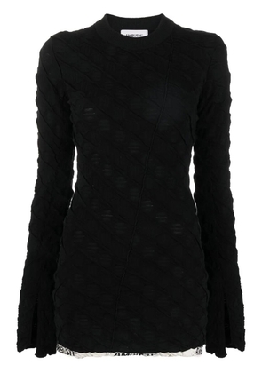 AMBUSH textured logo-hem knit jumper - Black