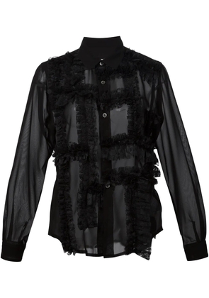 Comme Des Garçons ruffle detail shirt - Black