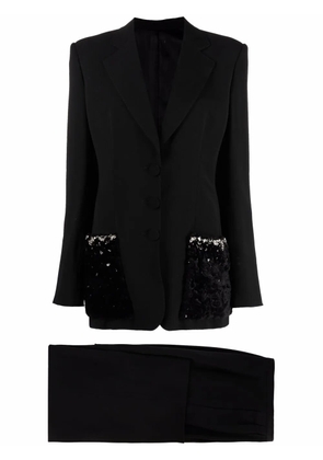 Gianfranco Ferré Pre-Owned 1990s panelled pockets two-piece suit - Black