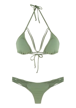 Amir Slama straps triangle bikini set - Green