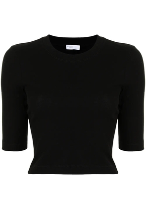 Rosetta Getty cropped short-sleeve top - Black