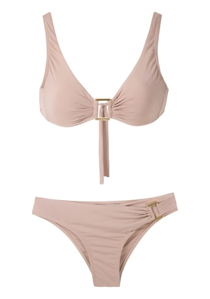 Amir Slama metallic embellishments bikini set - Neutrals